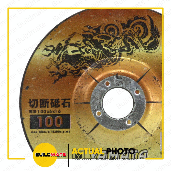 [DRAGON EDITION] YAMATA JAPAN Metal Grinding Disc Wheel 4" 100mm x 6 x 16mm •BUILDMATE•