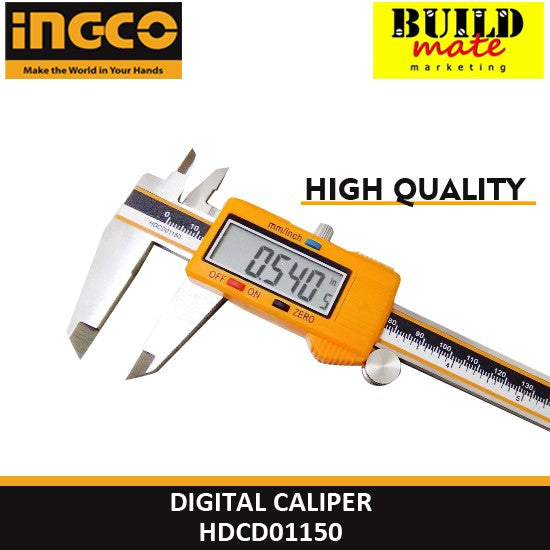 BUILDMATE Ingco Digital Caliper 0-150mm Range Metric/Inch System Conversion Ruler HDCD01150 • IHT