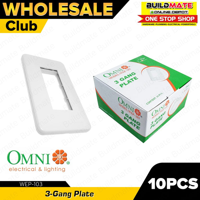 [WHOLESALE] (10PCS) OMNI Classic 3 Gang Plate WEP-103 •BUILDMATE•
