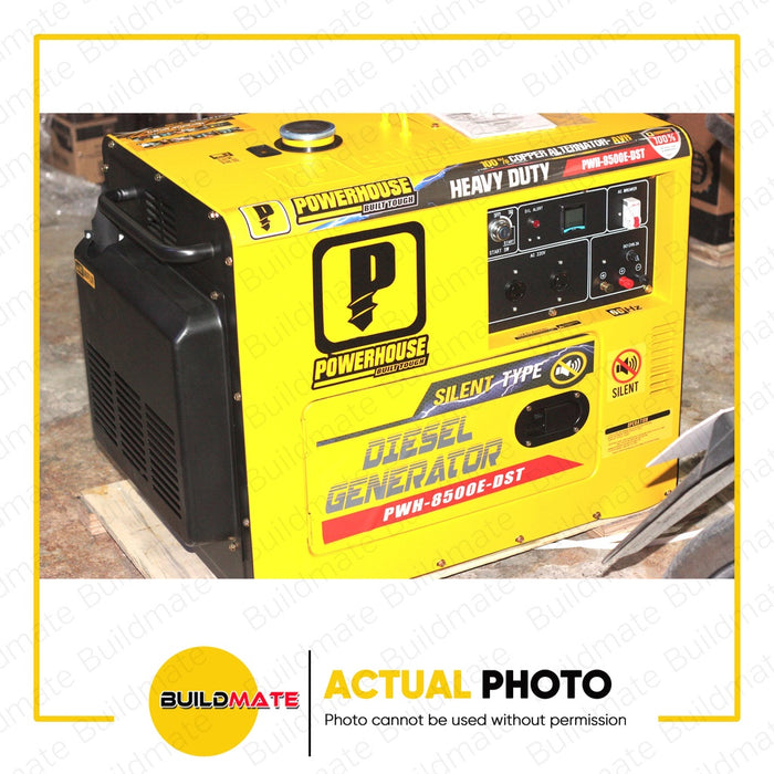 POWERHOUSE 6KVA Diesel Silent Type Generator w/ Battery Electric 100% COPPER PWH8500E-DST DBS •BUILDMATE• PHI
