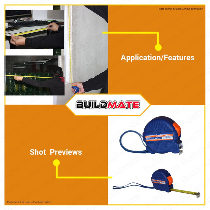 WADFOW Steel Measuring Tape 3mx16mm Metric & Inch Continuous Marking Blade WMT4310 •BUILDMATE• WHT