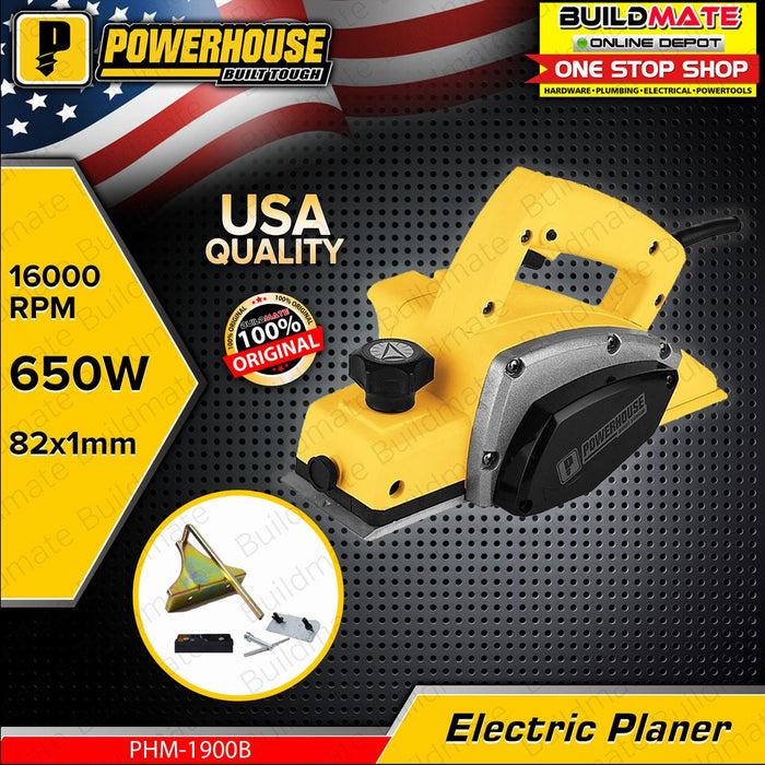 BUILDMATE Powerhouse Electric Planer 650W | 700W 82mm [SOLD PER SET] Electric Wood Planer Planning Wood Power Planer Machine Planner Electric Planer Machine Portable Wood Working Tools for Woodworking PHM-1900B | PHM-1900BX • PHPT