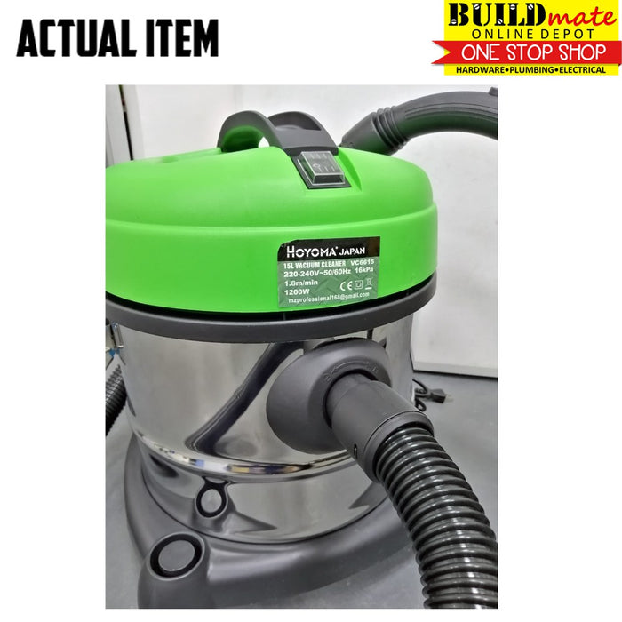Hoyoma Wet/Dry Vacuum Cleaner 15L VC6615 •BUILDMATE• NEW ARRIVAL!
