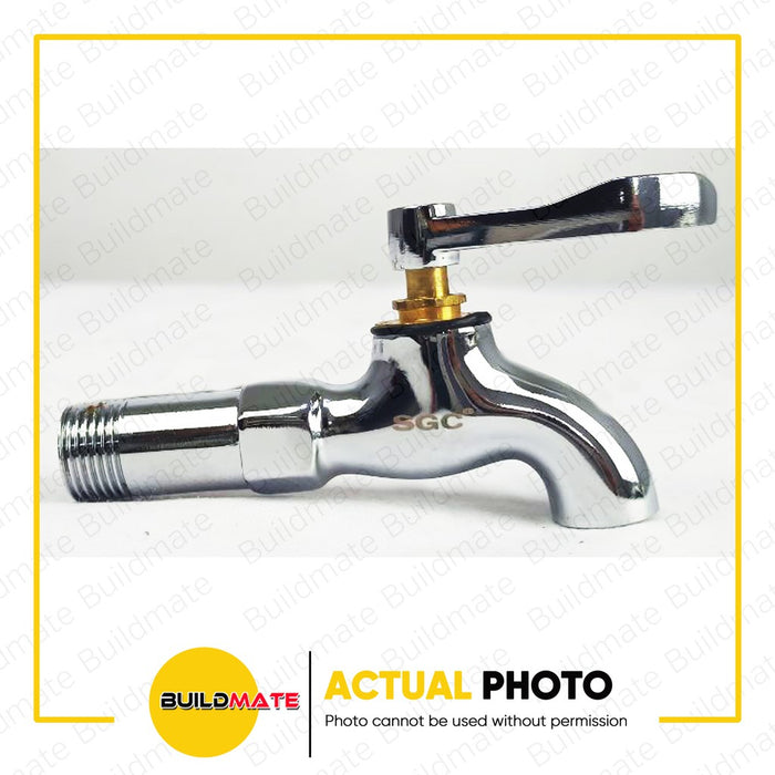S.G.C. Chrome Long Faucet for Garden Toilet Sink 2" S.G.C.-9022 •BUILDMATE•