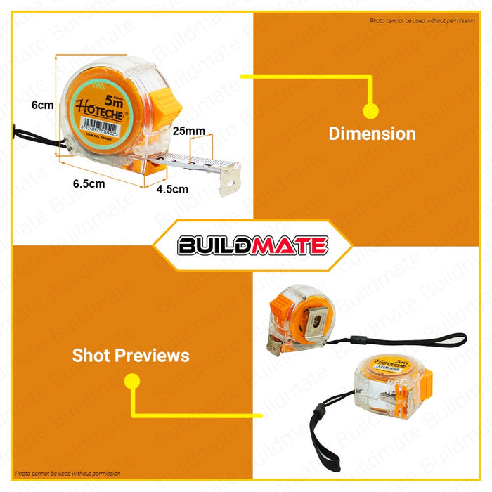 Hoteche Measuring Tapes Measure 5 meters HTC-280105 | HTC-280505 SOLD PER PIECE •BUILDMATE•