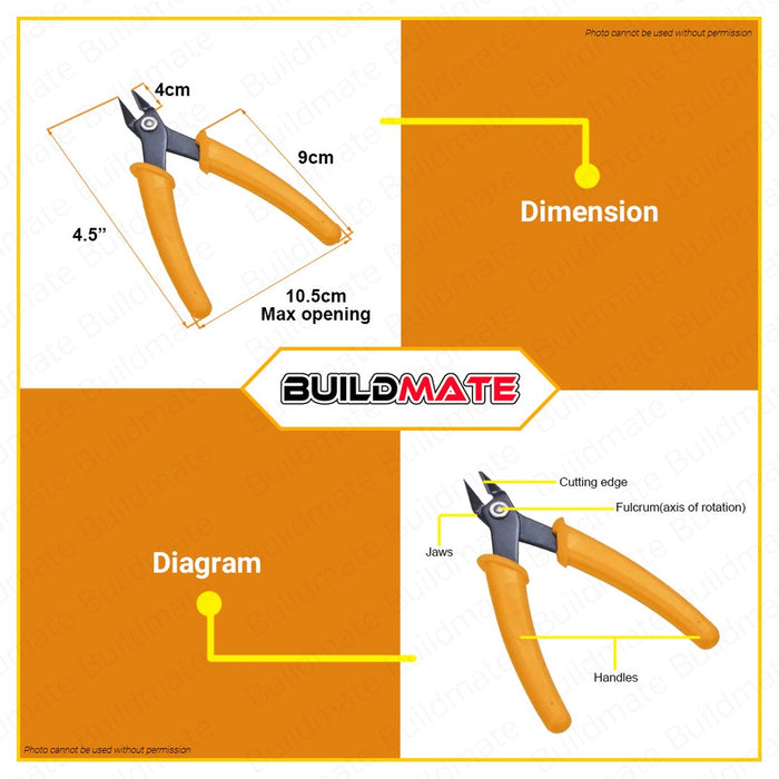 Hoteche Thin Jaw Electronical Nipper 4.5 HTC-140711 100% ORIGINAL / AUTHENTIC •BUILDMATE•