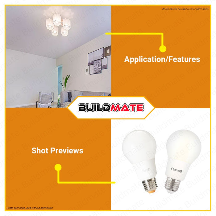 OMNI LED Lite A65 Bulb 12W LLA65E27-12W •BUILDMATE•