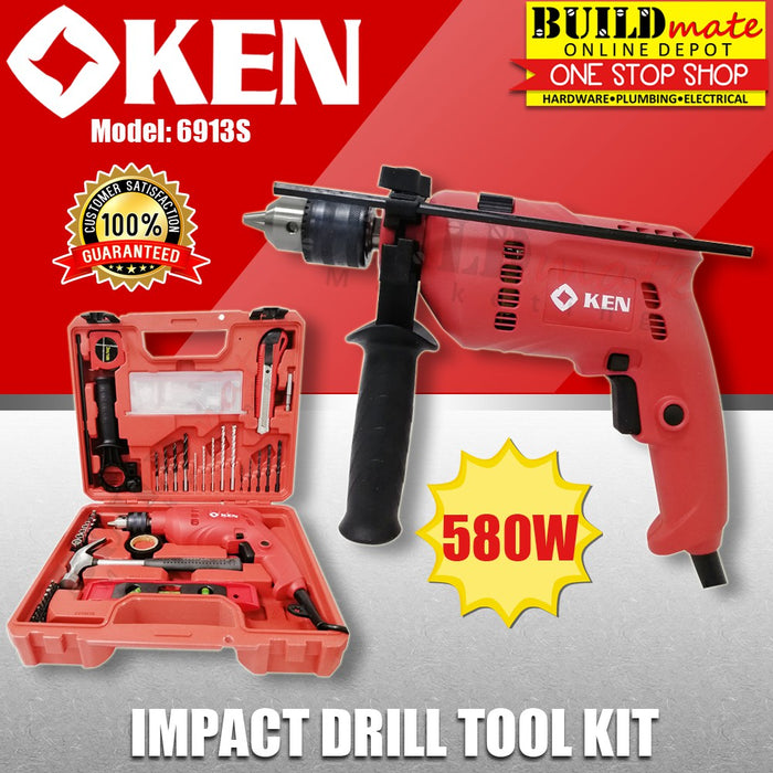 KEN Impact Drill Tool Kit 580W 6913S HEAVY DUTY