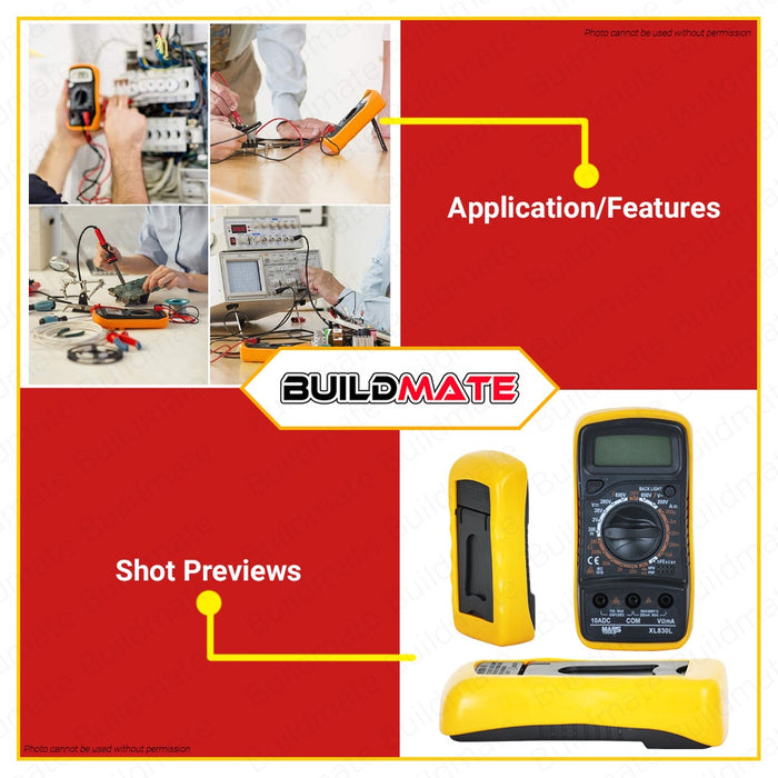 MARS Tools Digital Multimeter Multi Meter Tester Volt Meter Ammeter Ohmmeter 1999 Counts 2205-43