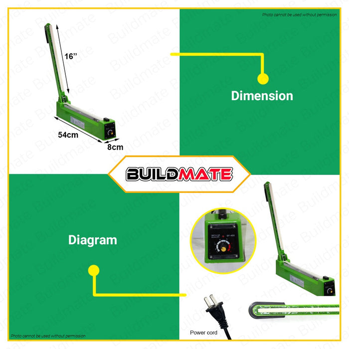 HOYOMA JAPAN Plastic Impulse Sealer 8" | 10" | 12" | 16" SOLD PER PIECE •BUILDMATE•