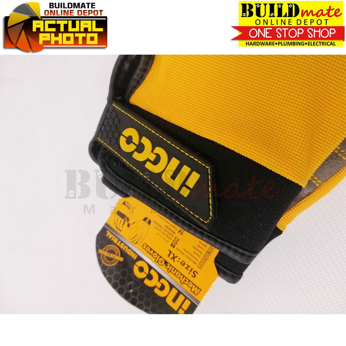 BUILDMATE Ingco Micro Fibre Material Mechanic Gloves Safety Gear Protective Hand Glove HGMG01-XL IHT