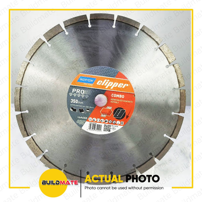 NORTON Diamond Cutting Wheel Disc Clipper Pro Combo 350mm 14" 70184602508 •BUILDMATE•