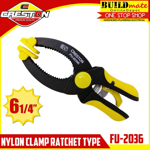 CRESTON Nylon Backdrop Clip / Holder Clamp Ratchet Type 6 1/4" FU-2036