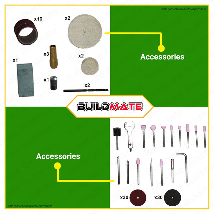 INGCO Variable Mini Drill Rotary Die Grinder MG1309P with Accessories | HOYOMA MD150 •BUILDMATE• IPT