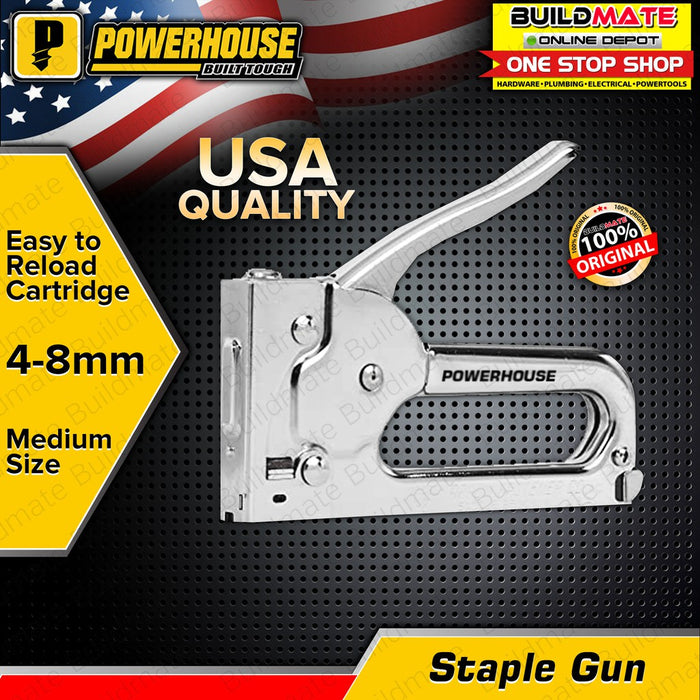 POWERHOUSE Staple Gun 4-8mm + FREE GLOVES  •BUILDMATE• PHHT