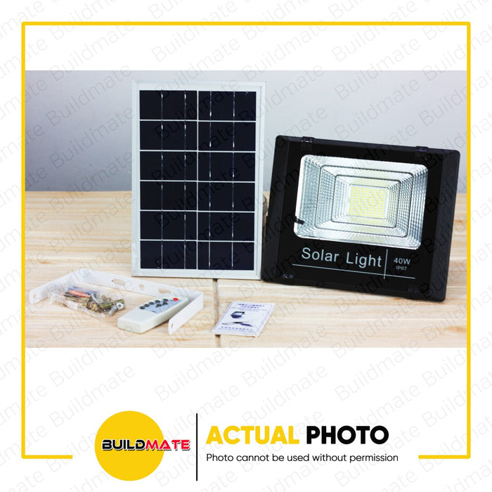 SOLAR Floodlight with Panel 40W IP67 •BUILDMATE•