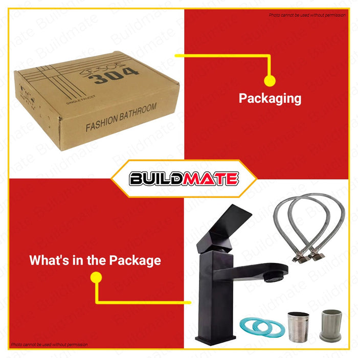 WSDA Stainless Steel Flexible Lavatory Hose Matte Black Finish SF-505 BK •BUILDMATE•