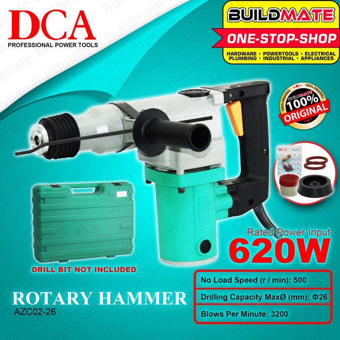 DCA Rotary Hammer 620W with Case AZC02-26 •BUILDMATE•