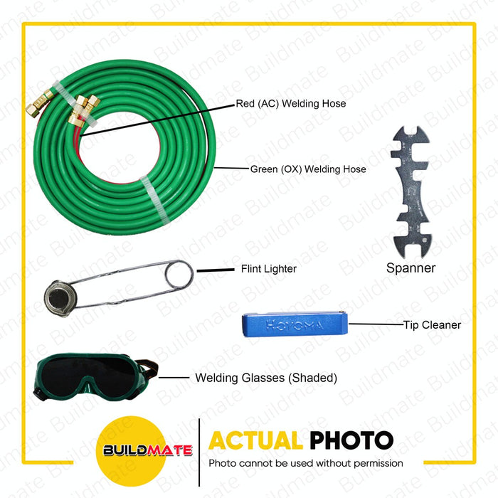 HOYOMA JAPAN Welding Cutting Outfit Kit Steel Handle Set Acetylene Torch HT-WCK2S •BUILDMATE•