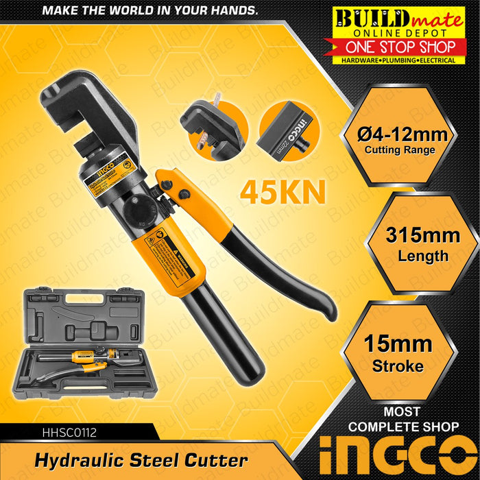 INGCO Hydraulic Steel Cutter Ø4-Ø12mm HHSC0112 +FREE PUTTY TROWEL •BUILDMATE• IHT