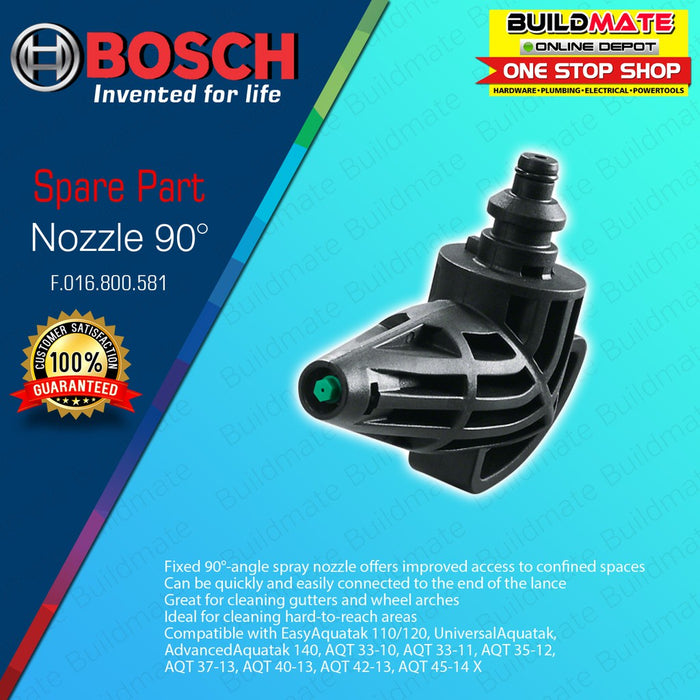 BOSCH 90° Nozzle Spare Part for Pressure Washer F016800581 •BUILDMATE• AQT