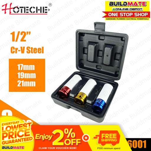 HOTECHE 3PCS/SET 1/2" Drive Wheel Nut Socket Set Cr-V 206001 •BUILDMATE•