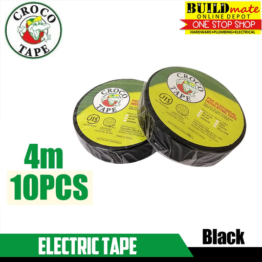 Crocodile 10PCS Electric Tape Black ET4M