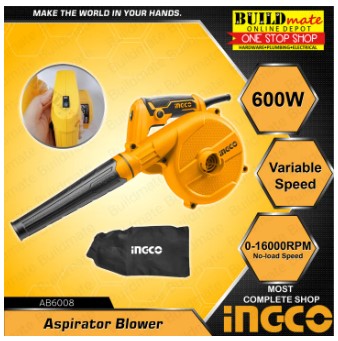 Soplador/Aspirador eléctrico industrial 600W - INGCO AB6008 - Femac