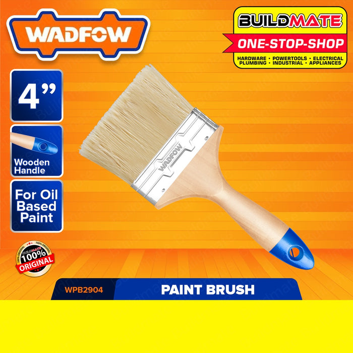 WADFOW Paint Brush For Oil-Based Paint 2.5" 3" 4" Inch Wooden Handle SOLD PER PIECE •BUILDMATE• WHT
