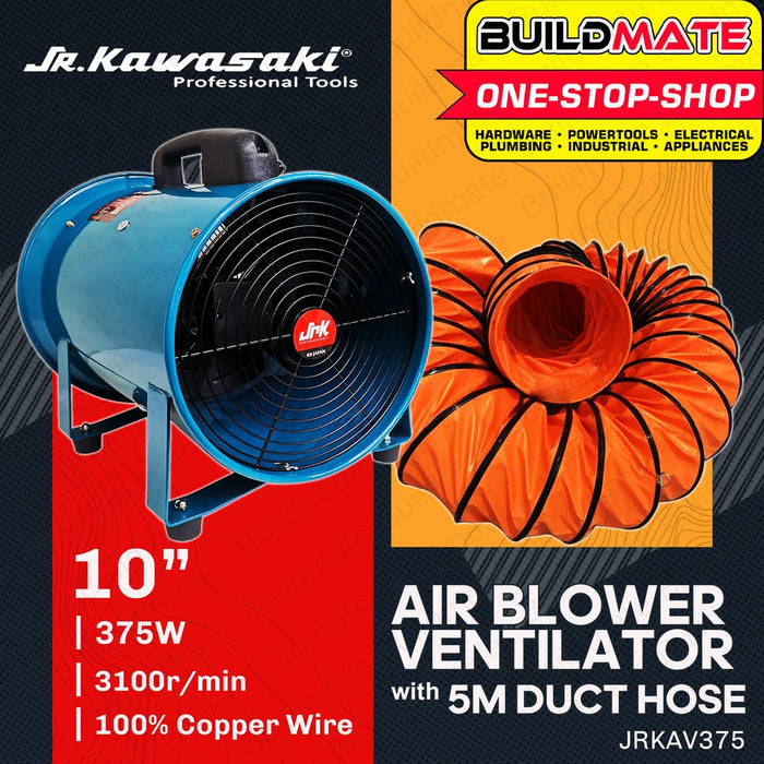 JR KAWASAKI 10" Inch | 12" Inch Air Ventilator Circulator Exhaust Fan With 5M Duct Hose 100% PURE COPPER •BUILDMATE•