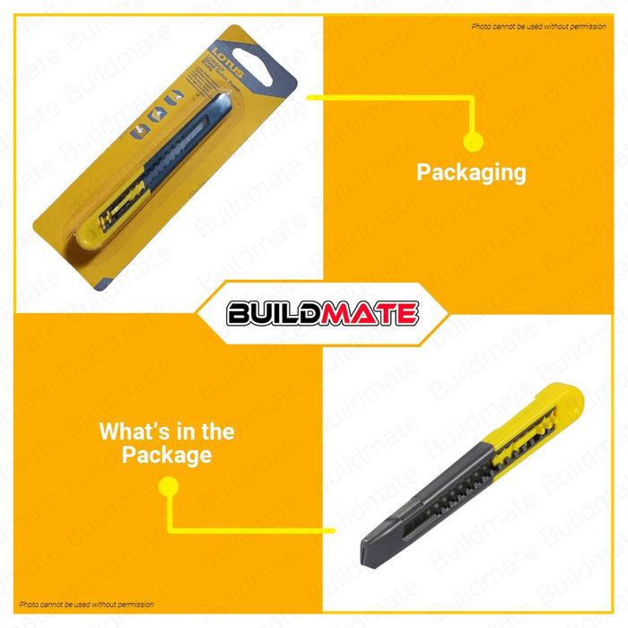 LOTUS 9MM Snap Off Quick Point Knife Utility Blade Cutter Knife Snap-Off Blade LCK002 •BUILDMATE•
