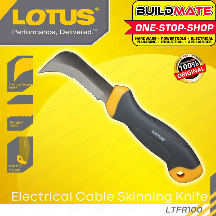 LOTUS Electrical Cable Skinning Knife Utility Knife Lockback Electricians Knife LTFR100 •BUILDMATE•