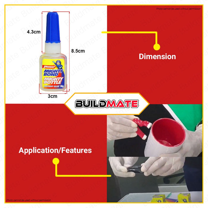 PIONEER Mighty Bond 10G Mighty Bottle Instant Glue Repair 1MBN336B •BUILDMATE•