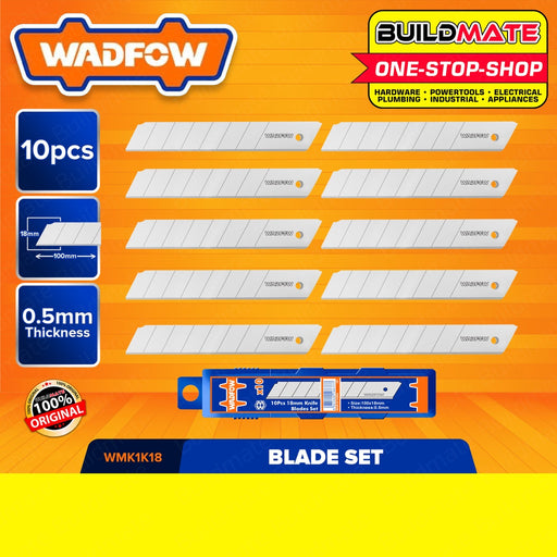 WADFOW 10 PCS Snap-off Knife Blades Set 18mmx100m Handy Utility Knife Cutter Stainless WMK1K18 WHT