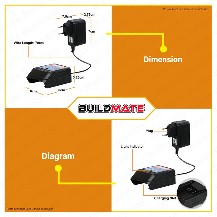 WADFOW Fast Intelligent Charger 1A Battery Charger Support Fast Charging WFCP510 •BUILDMATE• WHT