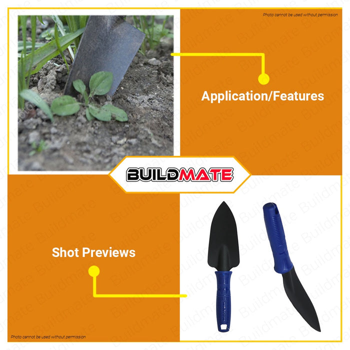 BUILDMATE Wadfow Garden Plant Trowel 250mm Narrow Head Shovel  For Gardening with Powder Coating Garden Hand Tool WTW1165 - WHT