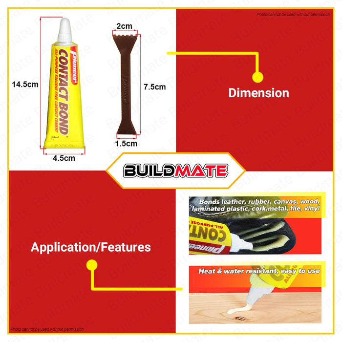 PIONEER Contact Bond 15ML | 50ML [SOLD PER PIECE] Tube Bond All Purpose Adhesive Toluene Free