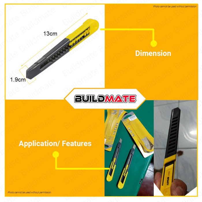 LOTUS 9MM Snap Off Quick Point Knife Utility Blade Cutter Knife Snap-Off Blade LCK002 •BUILDMATE•