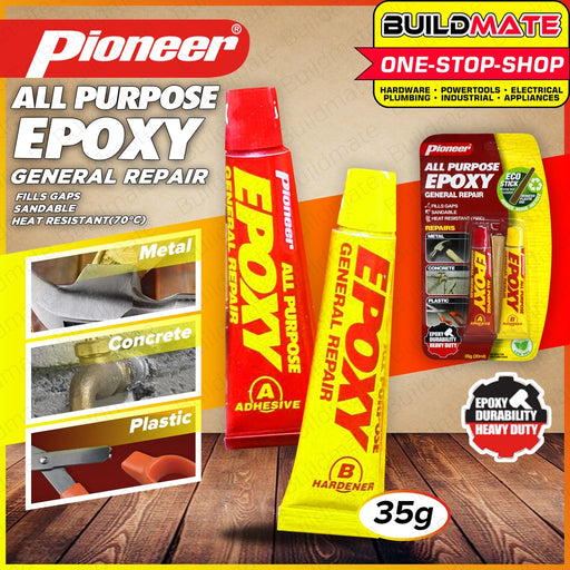 PIONEER All Purpose Epoxy 35G (20ml) Tube General Repair Adhesive & Hardener 1EAP1354 •BUILDMATE•