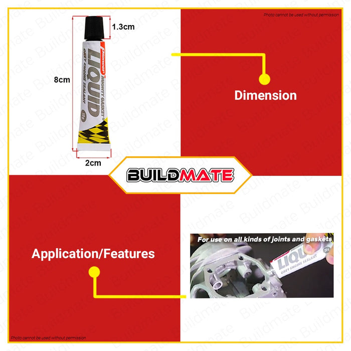 [1PC ONLY] PIONEER Might Gasket Liquid 10G Grey Engine Sealant FGT00220 •BUILDMATE•