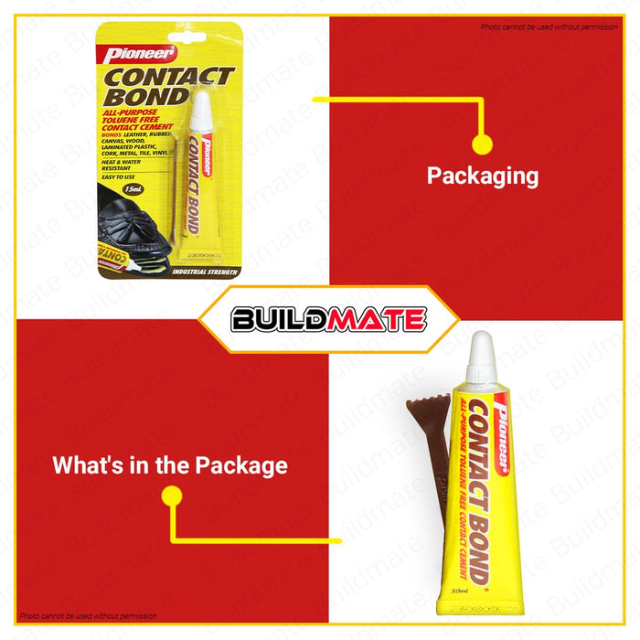 PIONEER Contact Bond 15ML | 50ML [SOLD PER PIECE] Tube Bond All Purpose Adhesive Toluene Free