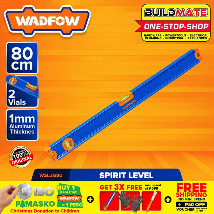 WADFOW Spirit Level 80cm Leveling Tool Aluminum Spirit Leveler Bubble Level WSL2G80 •BUILDMATE• WHT
