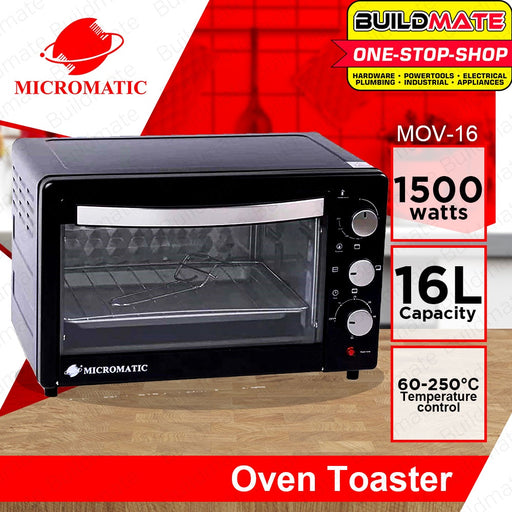 MICROMATIC Kitchen Oven Toaster 16L 1500W Electric Oven Microwave Toaster Baking MOV16 BUILDMATE