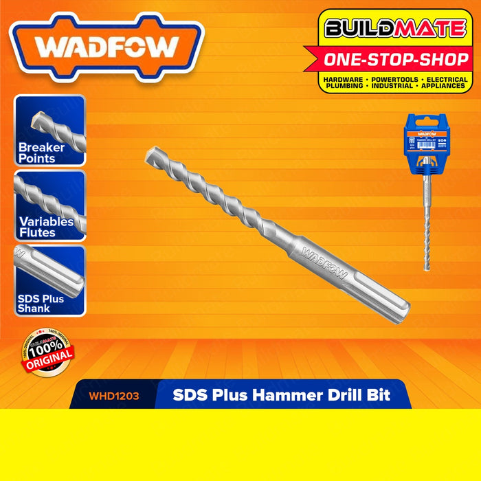 WADFOW Rotary SDS Plus Hammer Drill Bits 6x110mm | 8x110mm Masonry Drill Bit Carbide •BUILDMATE• WHT
