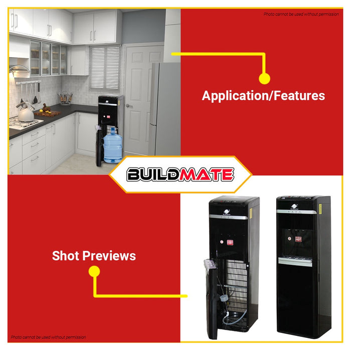 MICROMATIC Bottom Loading Hot & Cold Water Dispenser Water Tank With Compressor MWD2022 •BUILDMATE•