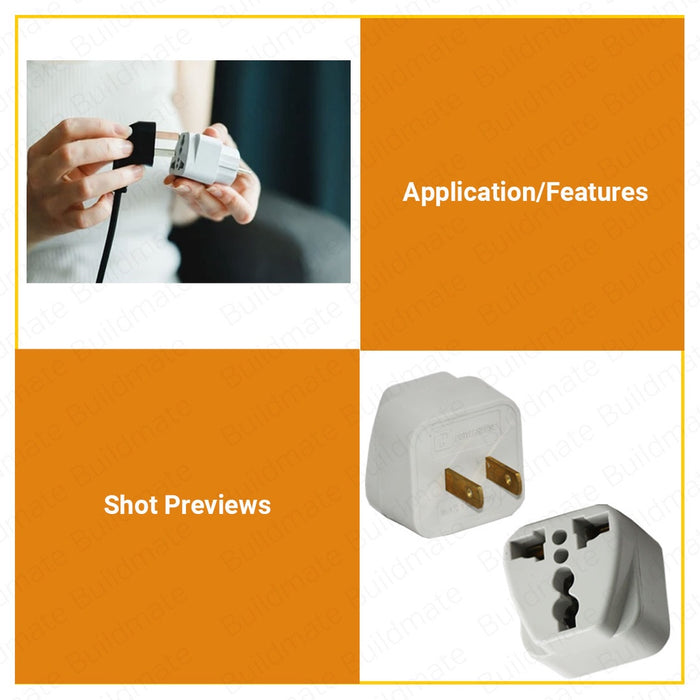 [SOLD PER PIECE] POWERHOUSE Universal Adaptor Adapter 15A 250V 100% Copper PHE-UA-500 PHE •BUILDMATE