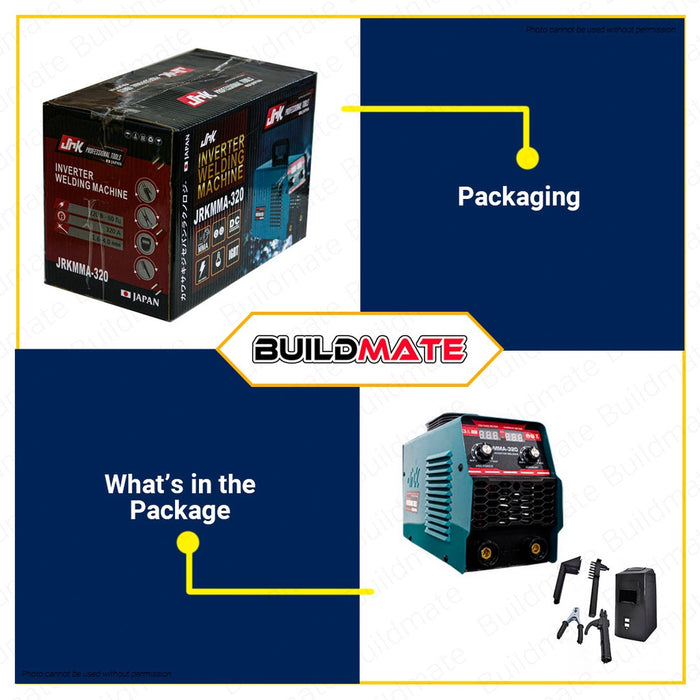 JR KAWASAKI Portable Inverter MMA 320A [SOLD PER SET] IGBT Welding Machine Portable Inverter Welder Weld Inverter Welder Machine JRK-MMA320 •BUILDMATE•