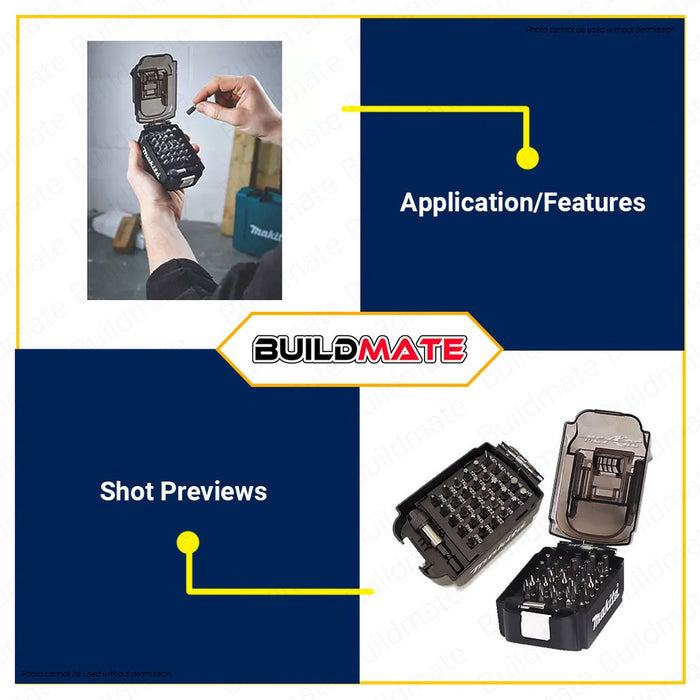 MAKITA 31PCS Screw Bit Set LXT With Battery Shape Case Screwdriver Bits Hand Tool B-69901 •BUILDMATE