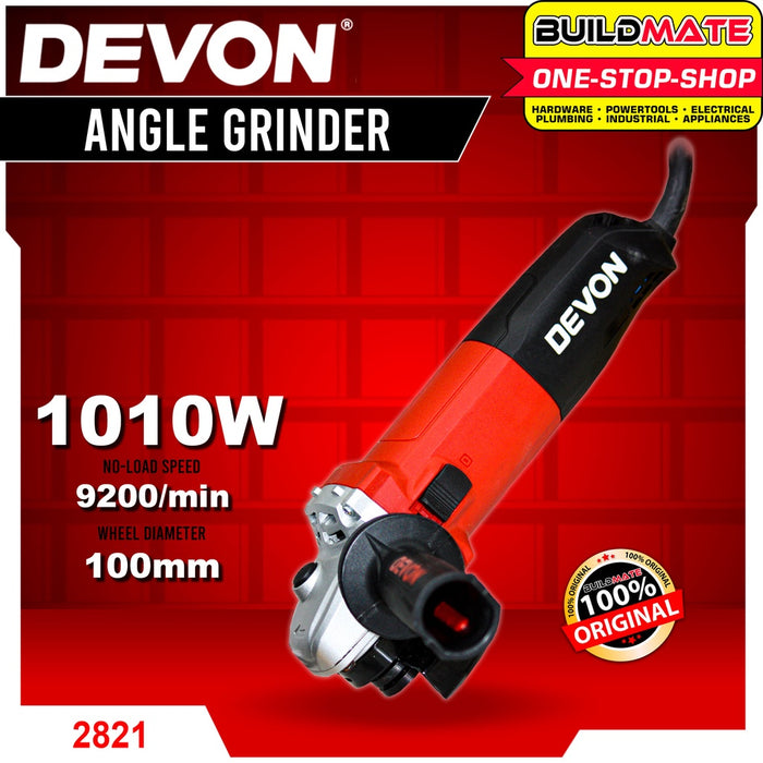Devon Industrial 1010W 100mm Angle Grinder Electric Grinder Cutting Grinder Tools 2821 •BUILDMATE•