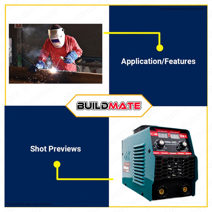 JR KAWASAKI Portable Inverter MMA 320A [SOLD PER SET] IGBT Welding Machine Portable Inverter Welder Weld Inverter Welder Machine JRK-MMA320 •BUILDMATE•